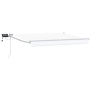 Manually Operated Awning with LEDs White 3 x 2 m
