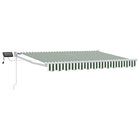 Manual awning with LEDs Green and White 3 x 2 m