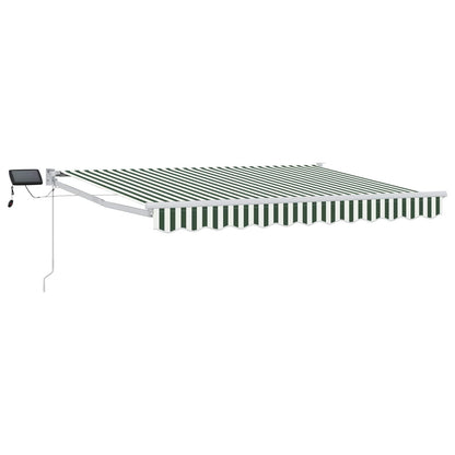 Handbediende luifel met LED's Groen en Wit 3 x 2 m