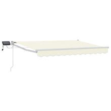 Handbediende luifel met LED's Crème 3,5 x 2 m