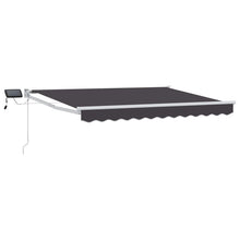 Handbediende luifel met LED's Antraciet 3,5 x 2 m