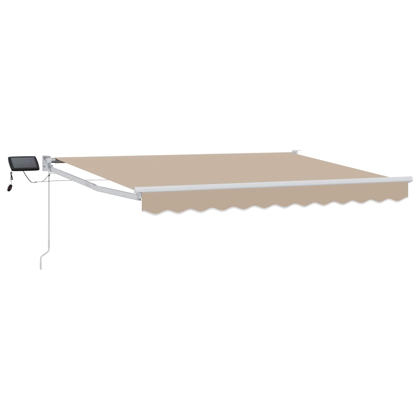 Handbediende luifel met LED's Beige 3,5 x 2 m