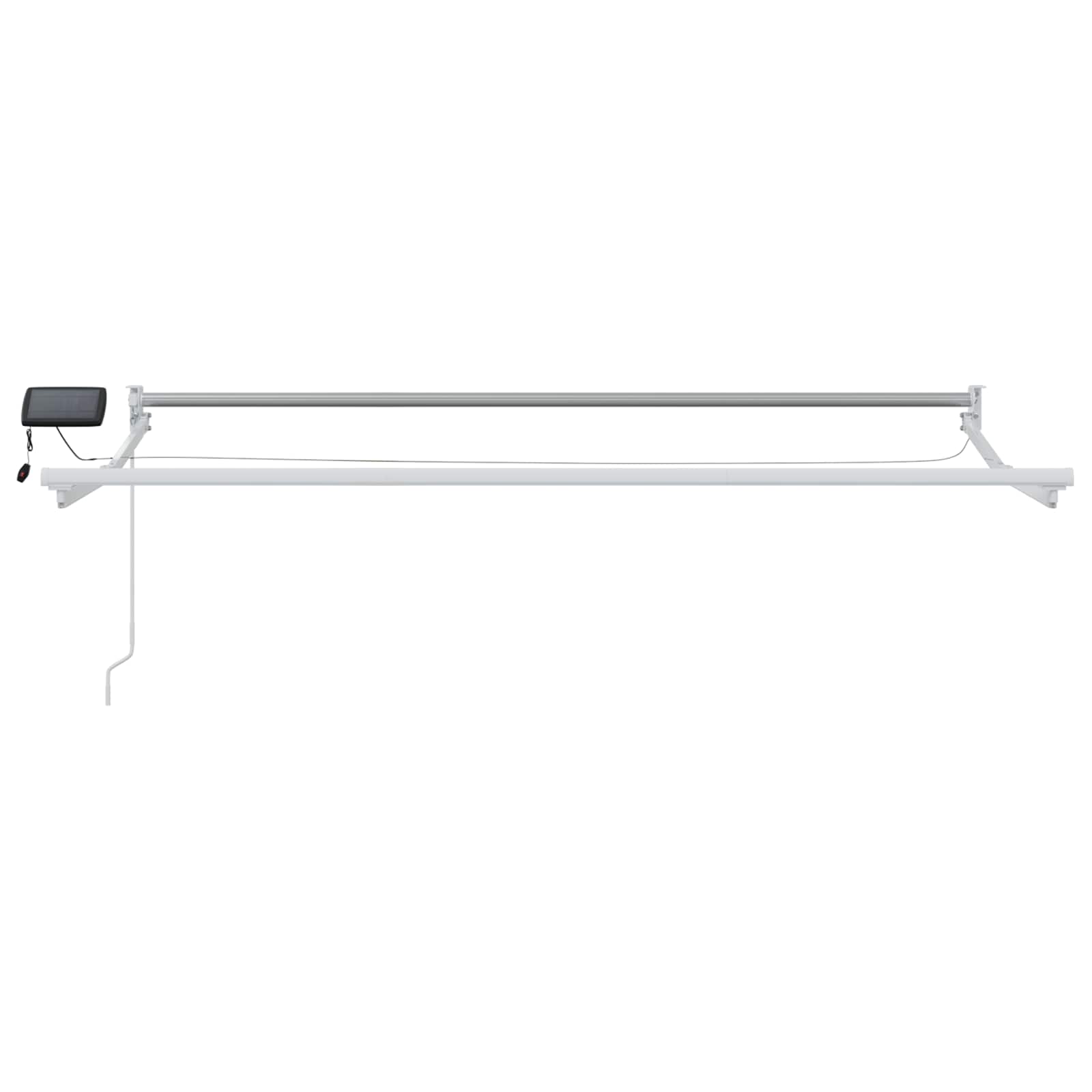 Handbediende luifel met LED's Beige 3,5 x 2 m