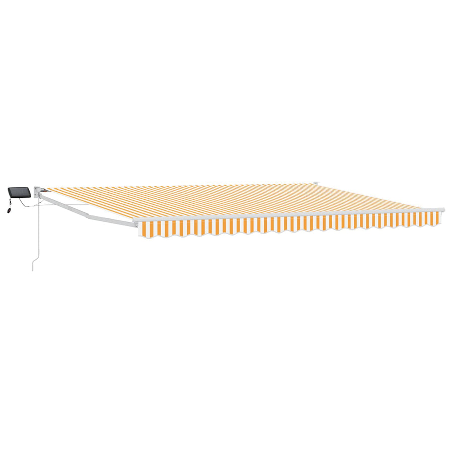 Handbediende luifel met LED's Geel en Wit 4 x 2 m