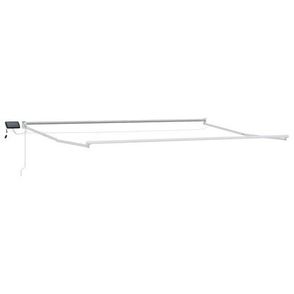 Handbediende luifel met LED's Oranje en Zwart 4 x 2 m