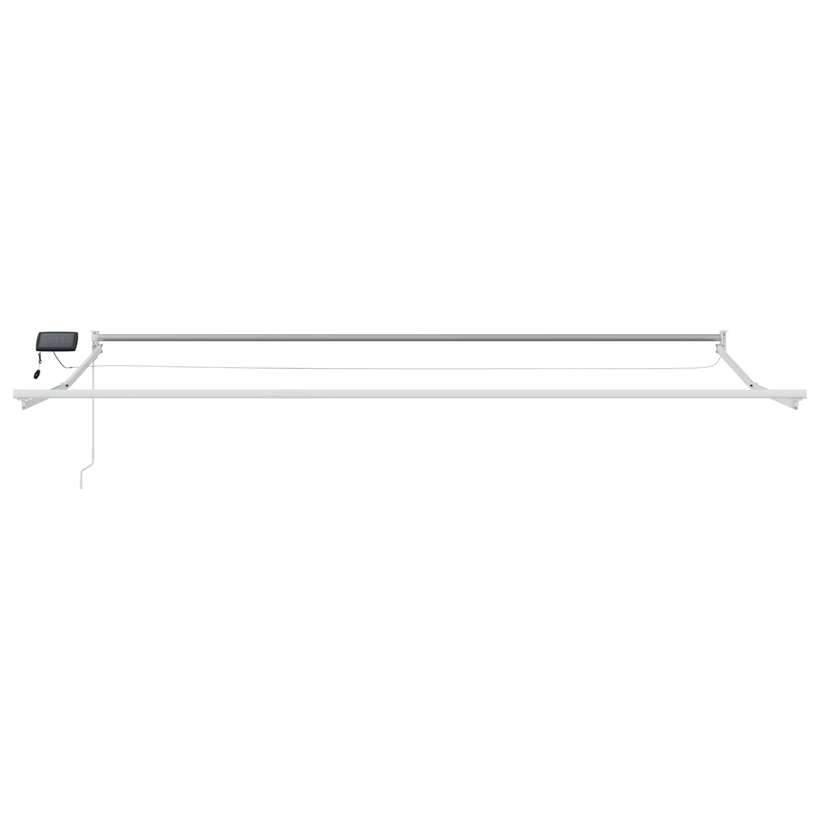 Handbediende luifel met LED's Oranje en Zwart 4 x 2 m