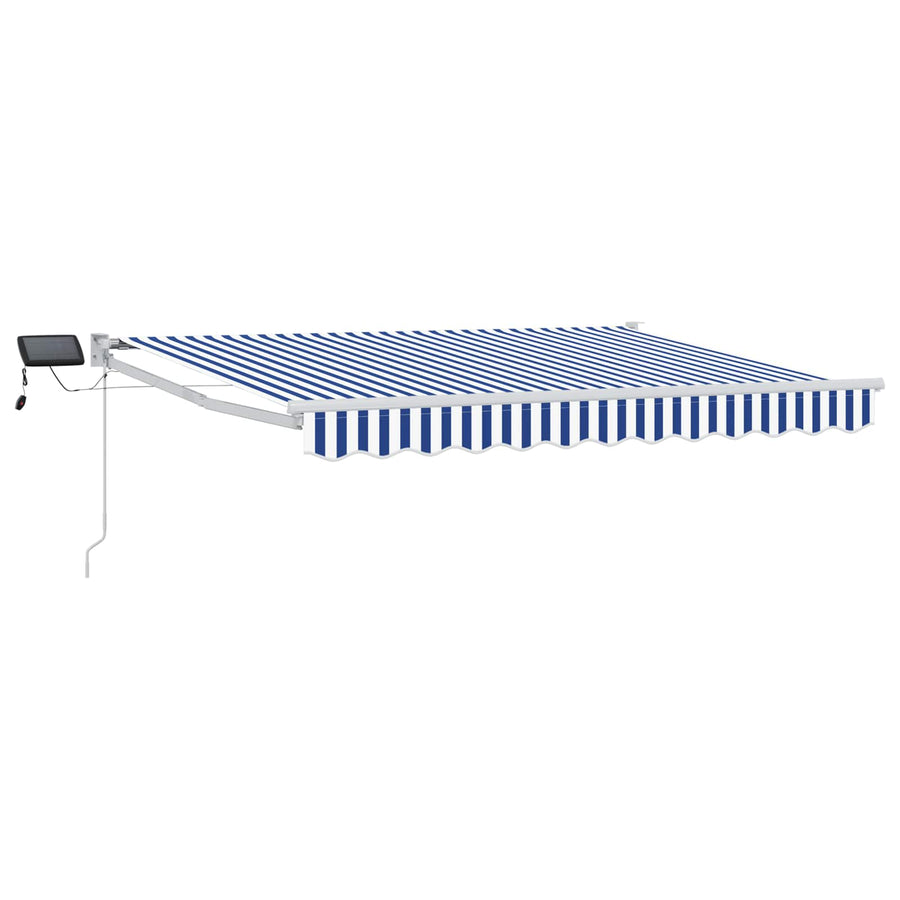 Handbediende luifel met LED's Blauw en Wit 3 x 2,5 m