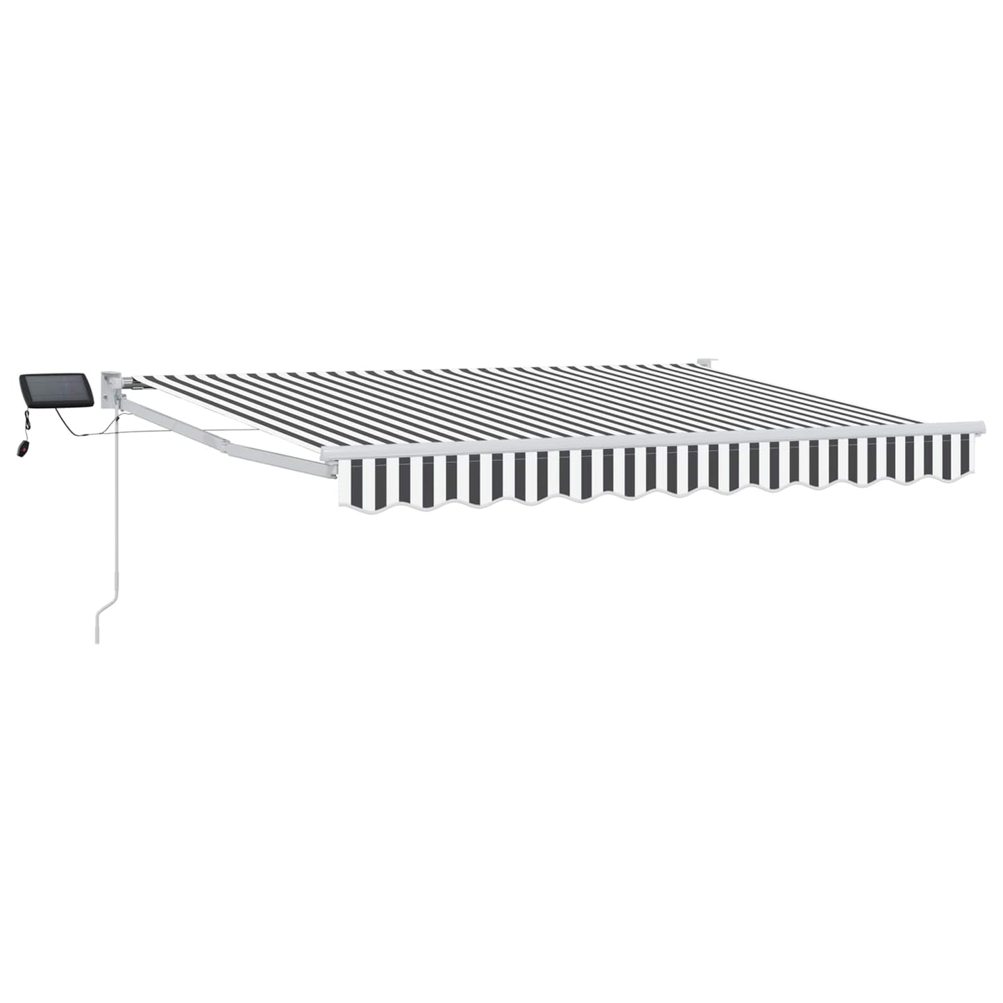 Handbediende luifel met LED's Antraciet en Wit 3 x 2,5 m