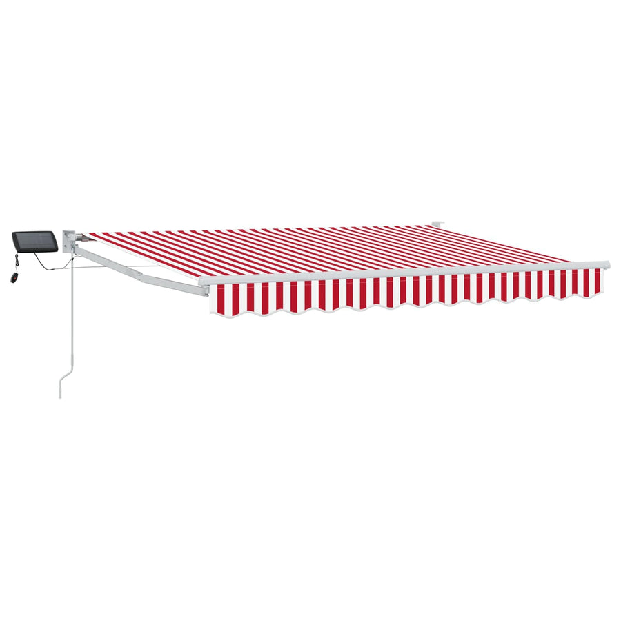 Handbediende luifel met LED's Rood en Wit 3 x 2,5 m