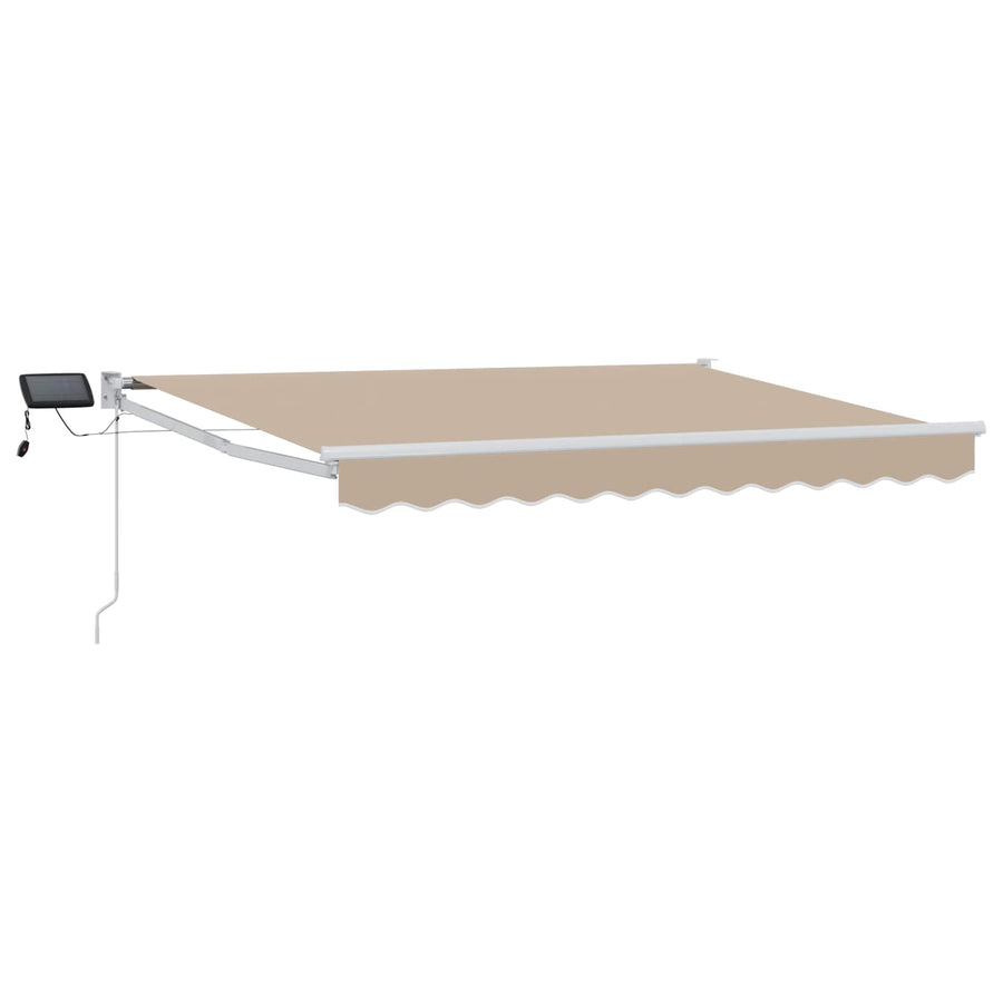 Handbediende luifel met LED's Beige 3 x 2,5 m