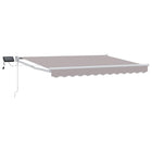 Manual Awning with LEDs Light Grey 3 x 2.5 m