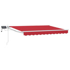 Manual Awning with LEDs Red 3 x 2.5 m