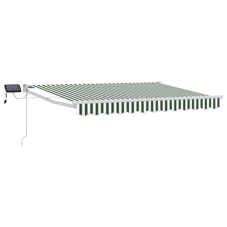 Handbediende luifel met LED's Groen en Wit 3 x 2,5 m