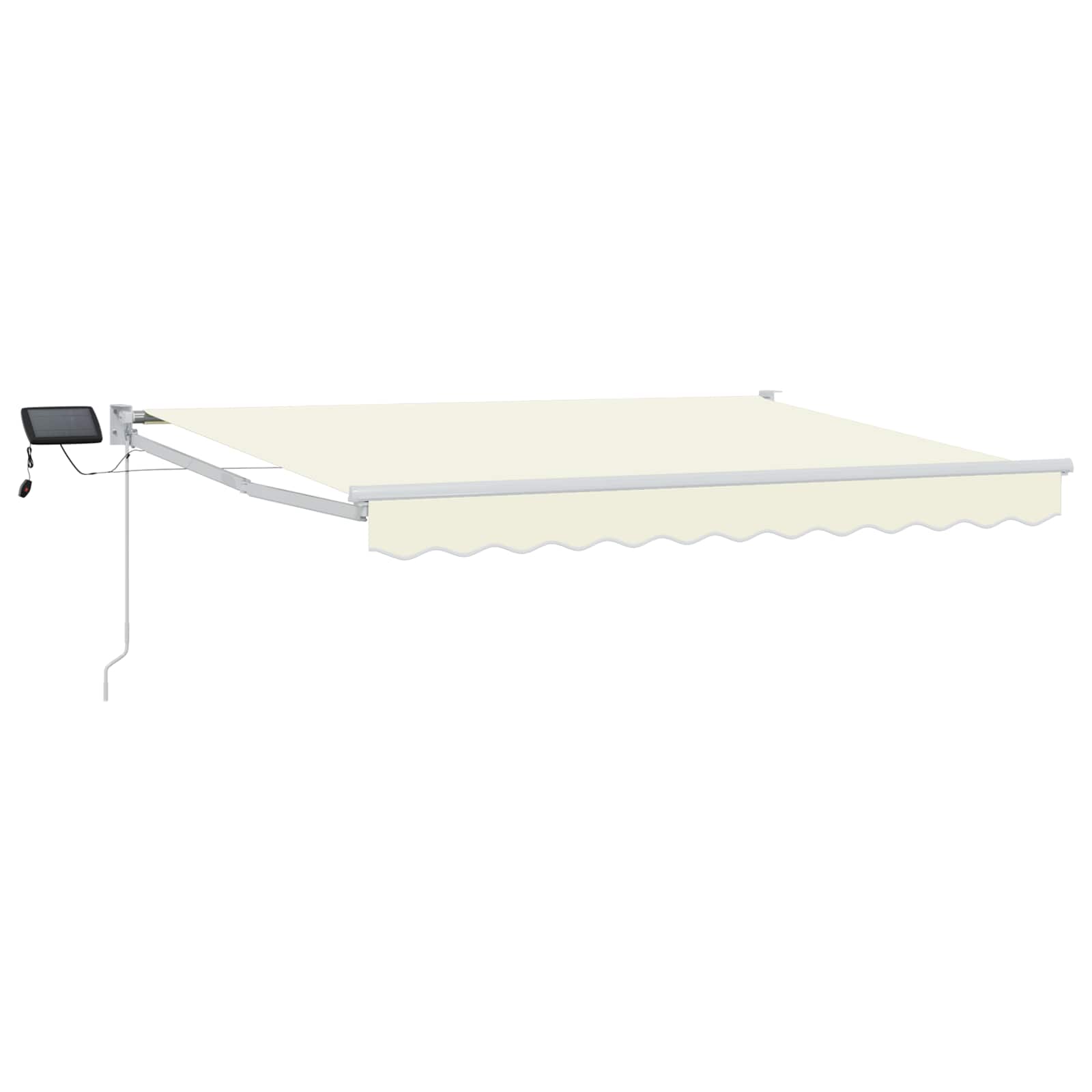 Handbediende luifel met LED's Crème 3,5 x 2,5 m