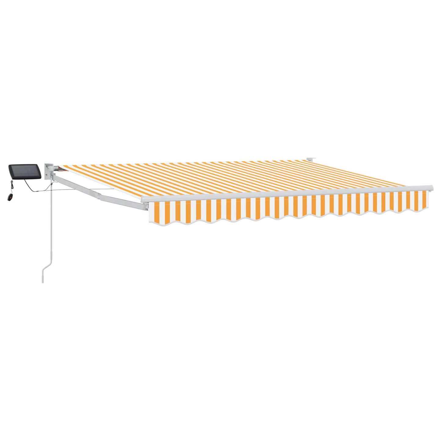Handbediende luifel met LED's Oranje en Wit 3,5 x 2,5 m