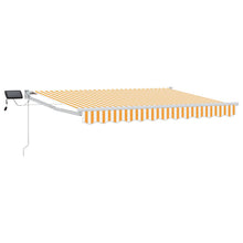 Handbediende luifel met LED's Oranje en Wit 3,5 x 2,5 m