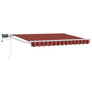 Luifel 3,5 x 2,5 m oranje bruin met LED
