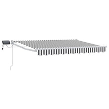 Handbediende luifel met LED's Antraciet en Wit 3,5 x 2,5 m