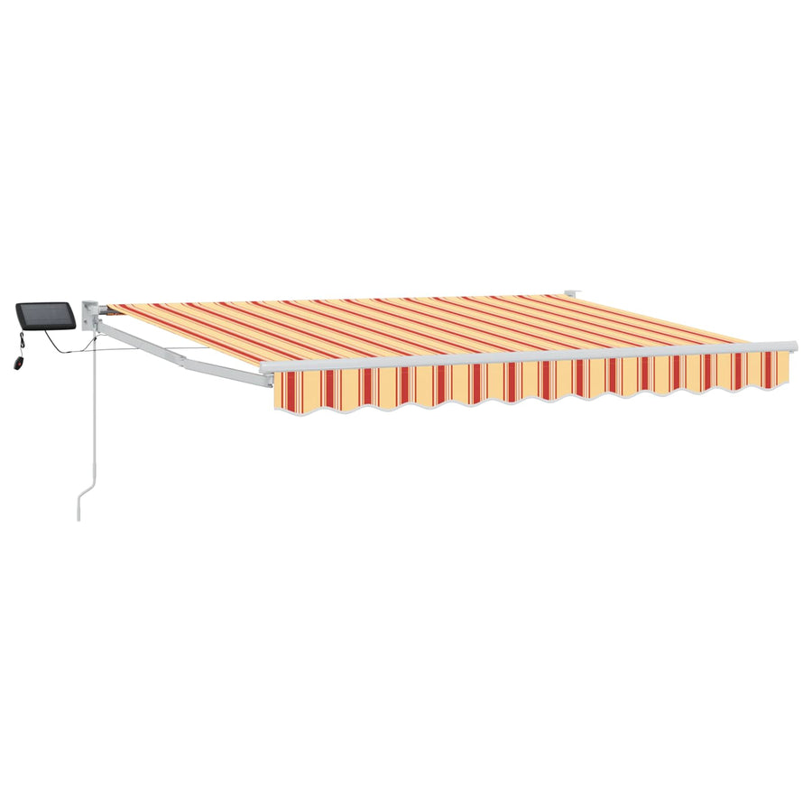 Handbediende luifel met LED's Multikleur 3,5 x 2,5 m