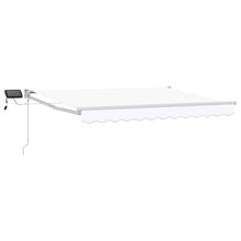 Handbediende luifel met LED's Wit 3,5 x 2,5 m