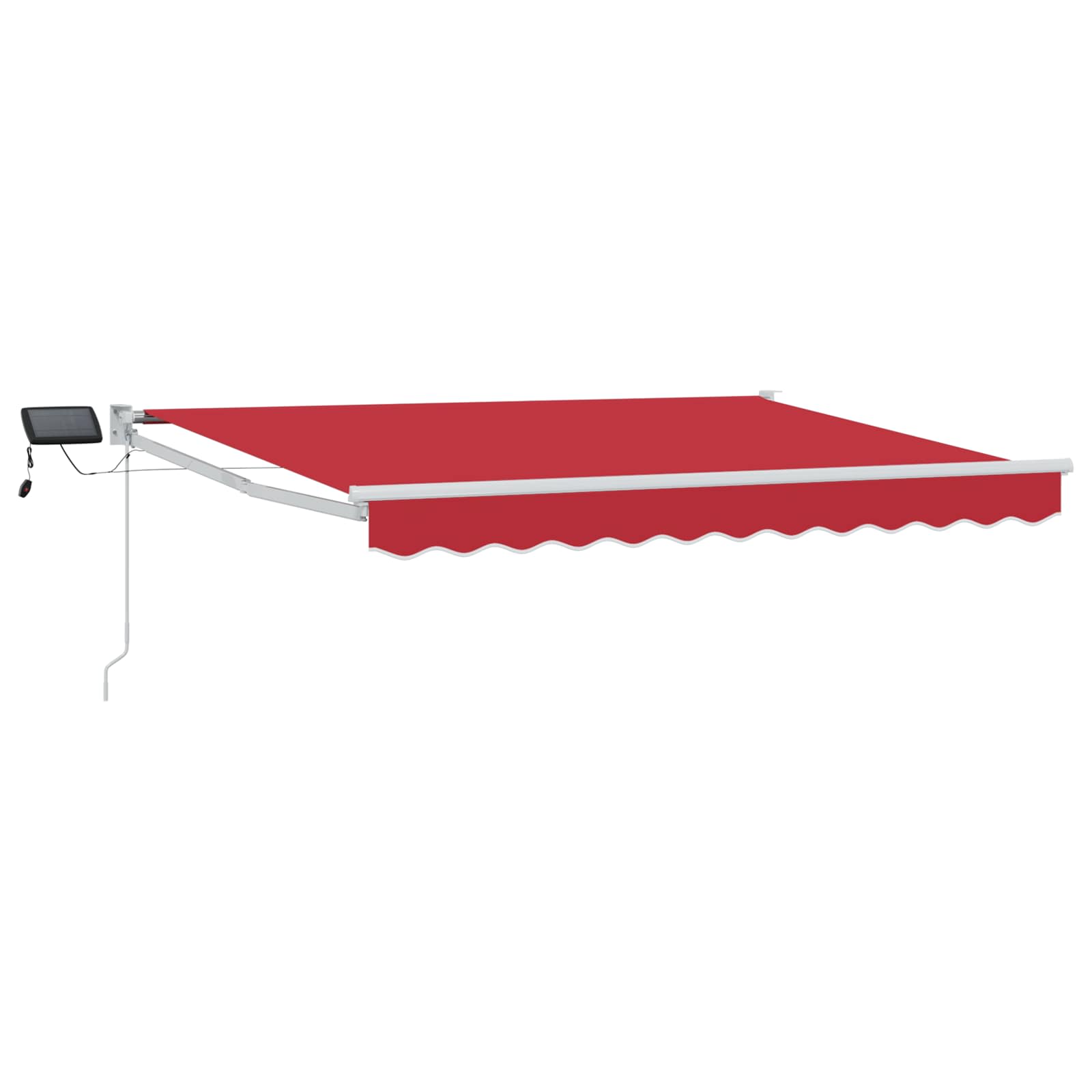 Handbediende luifel met LED's Rood 3,5 x 2,5 m