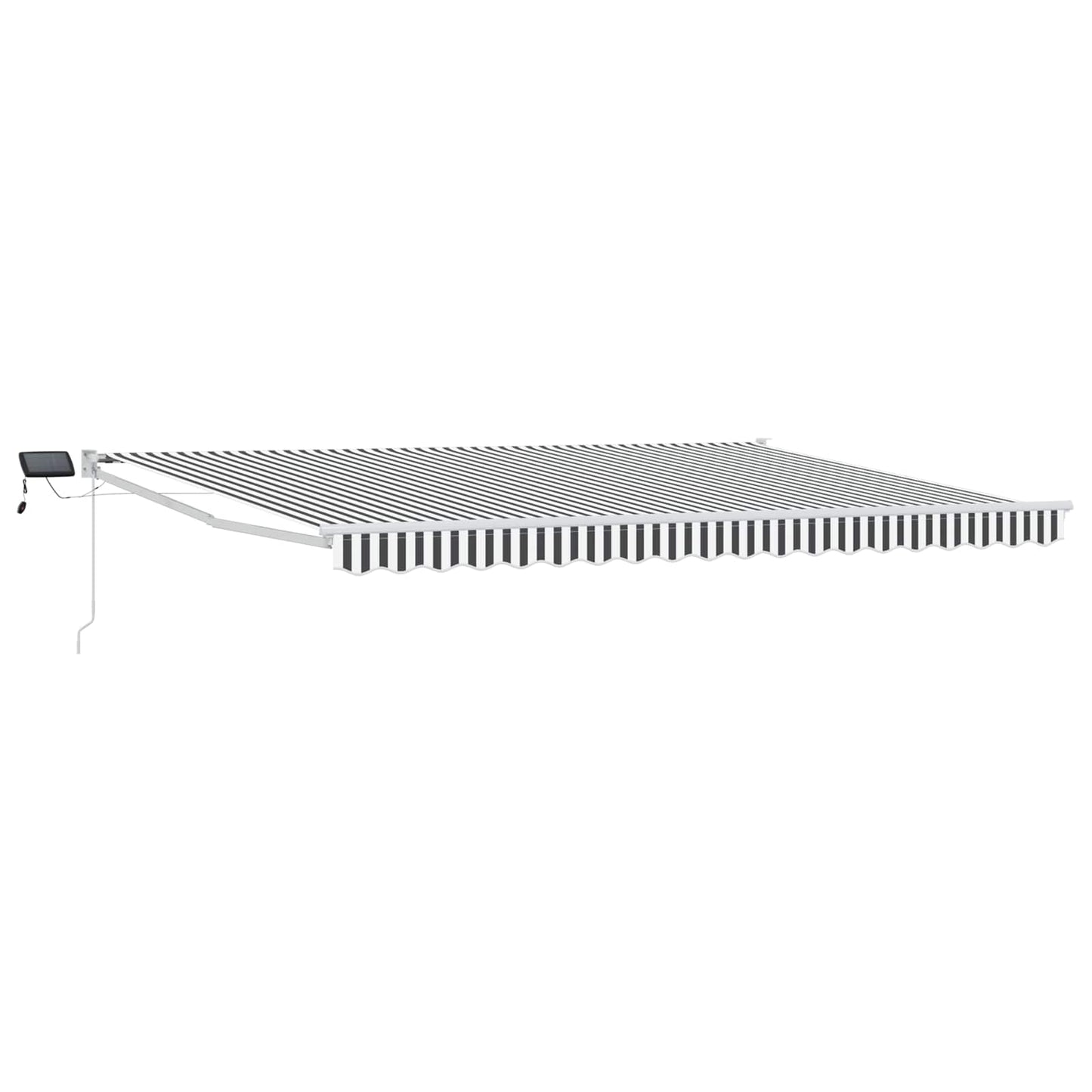 Handbediende luifel met LED's Antraciet en Wit 4 × 3 m