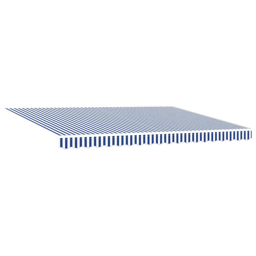 Handbediende luifel met LED's Blauw en Wit 4,5 × 3 m