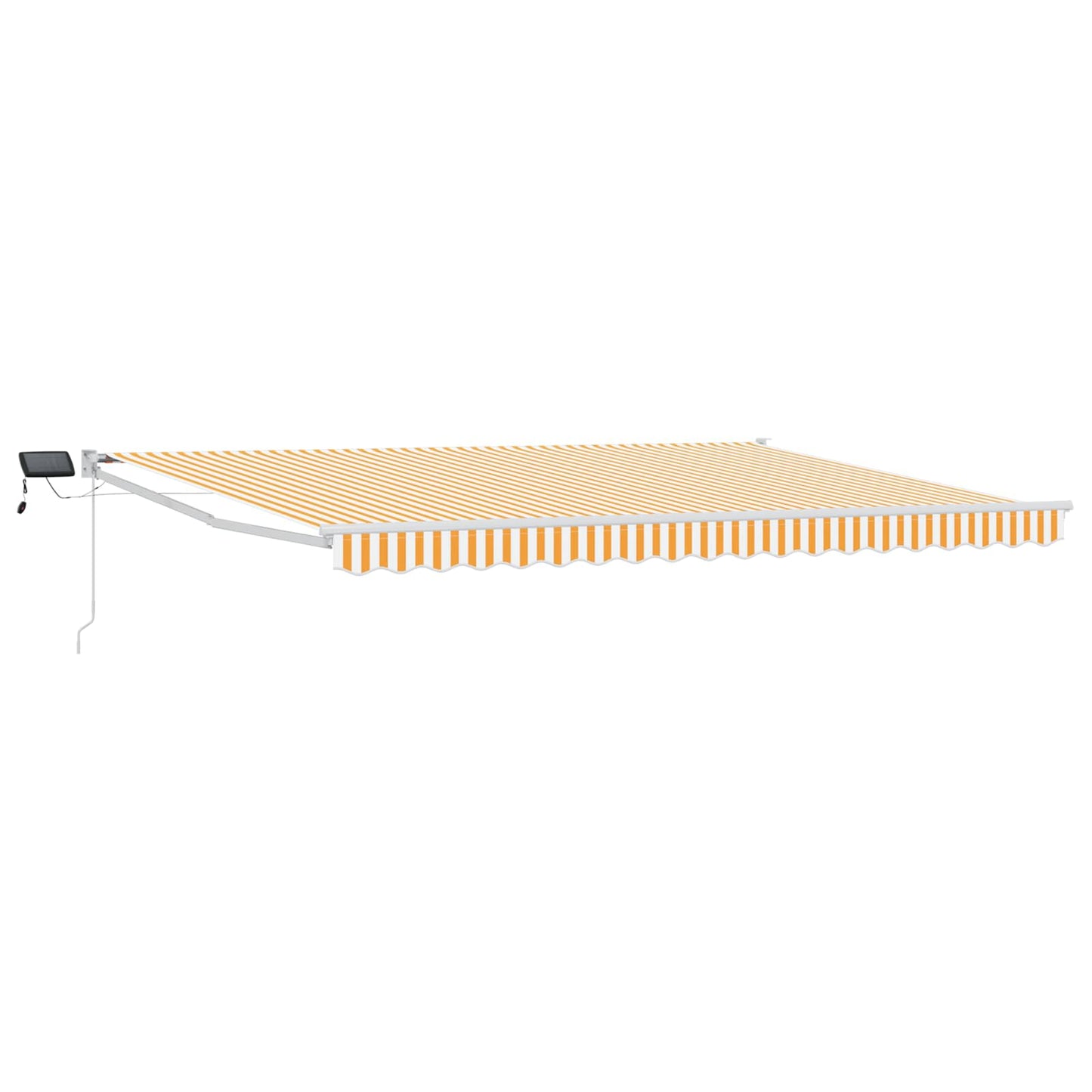 Handbediende luifel met LED's Oranje en Wit 4,5 × 3 m