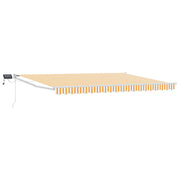 Luifel 4,5x3 m oranje wit met LED