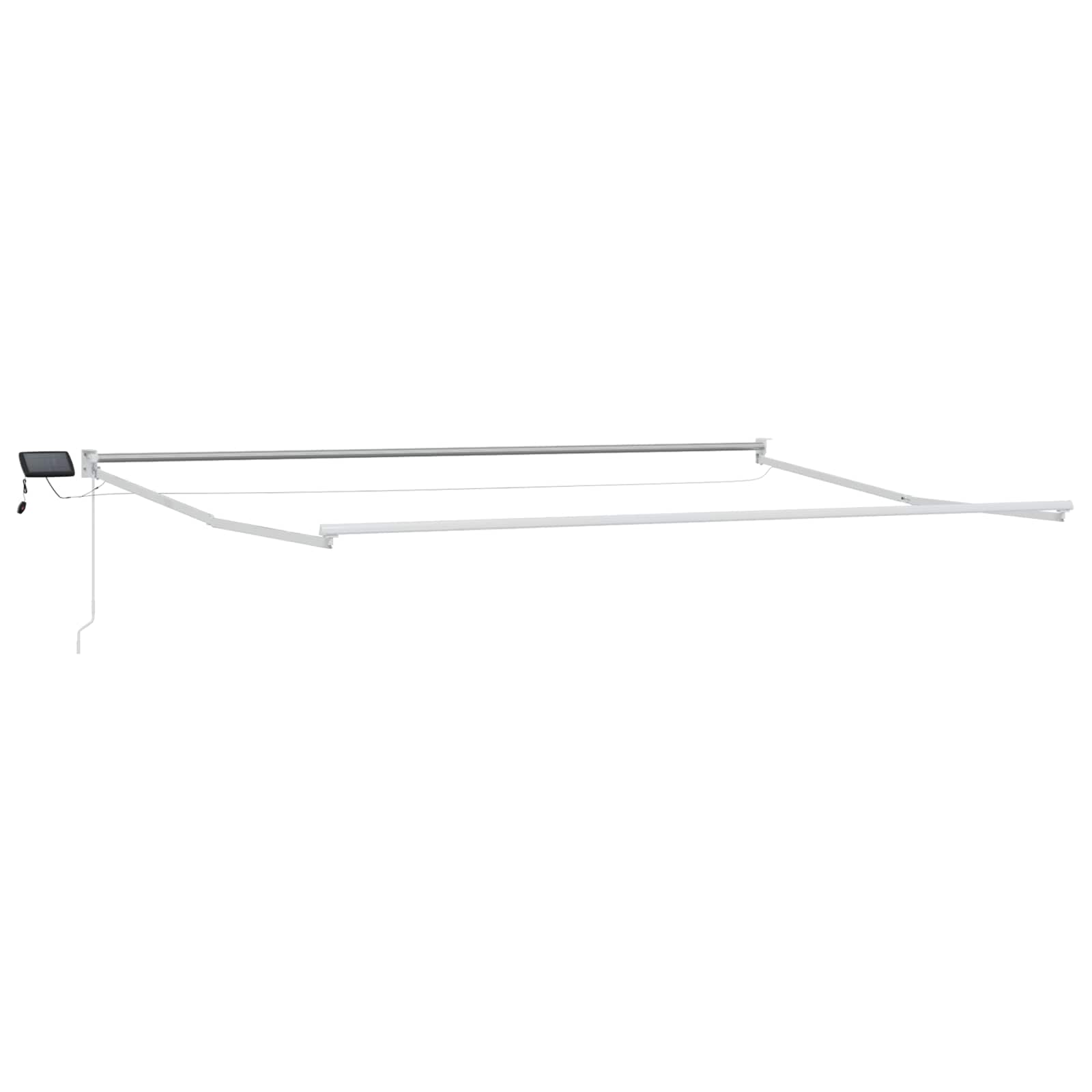 Handbediende luifel met LED's Antraciet 4,5 × 3 m