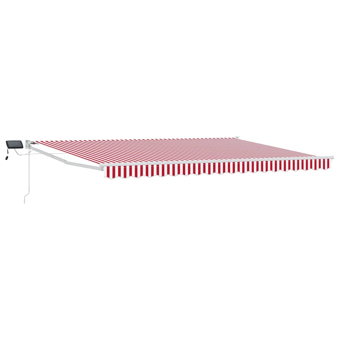 Handbediende luifel met LED's Rood en Wit 4,5 × 3 m