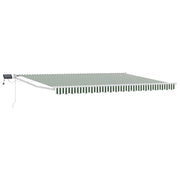 Luifel 4,5x3 m groen wit met LED