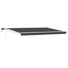 Luifel 5x3 m handbediend antraciet met LED