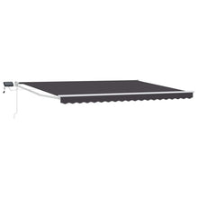 Handbediende luifel met LED's Antraciet 5 x 3 m