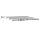 Luifel 5 x 3 m antraciet wit met LED