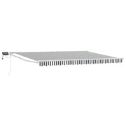 Luifel 5 x 3 m antraciet wit met LED