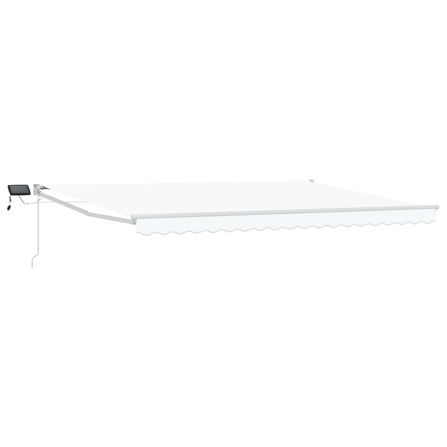 Handbediende luifel met LED's Wit 5 x 3 m