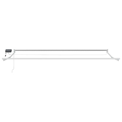 Handbediende luifel met LED's Groen en Wit 5 x 3 m