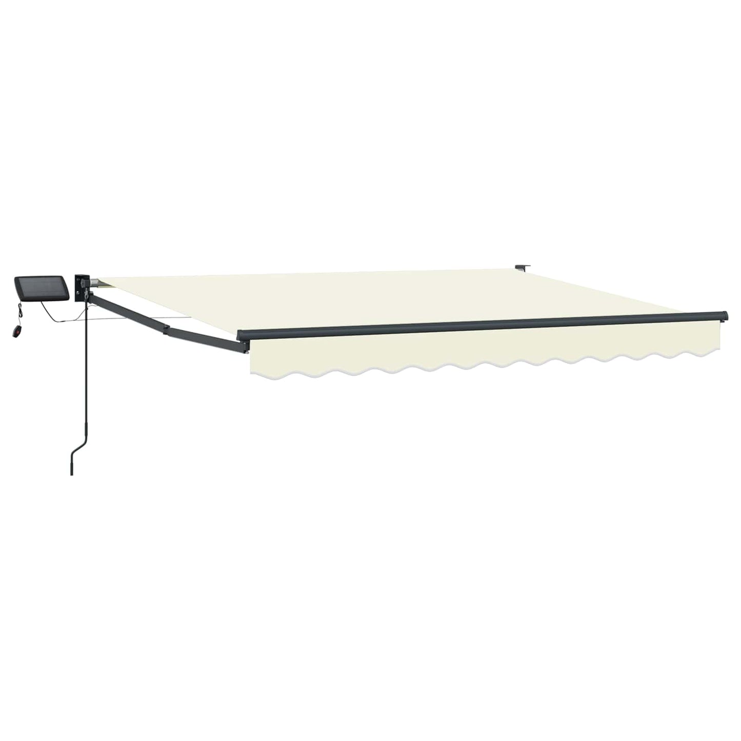 Handbediende luifel met LED's Crème 2,5 x 2 m