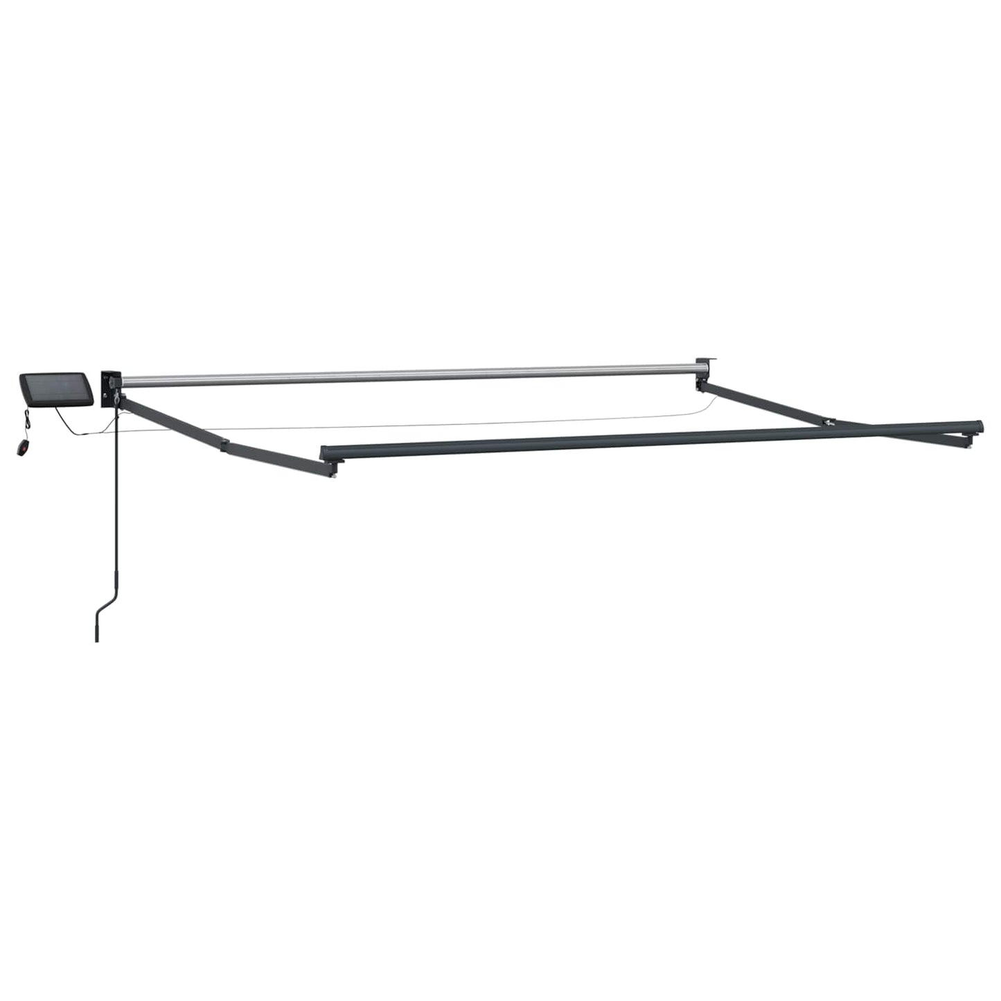 Handbediende luifel met LED's Crème 2,5 x 2 m