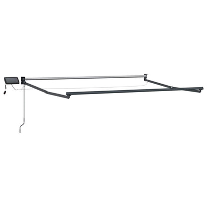 Handbediende luifel met LED's Crème 2,5 x 2 m