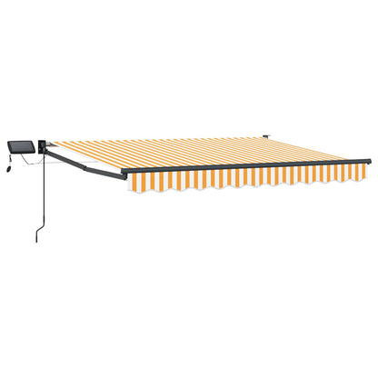 Handbediende luifel met LED's Geel en Wit 2,5 x 2 m