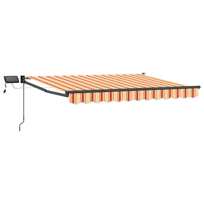 Handbediende luifel met LED's Multikleur 2,5 x 2 m