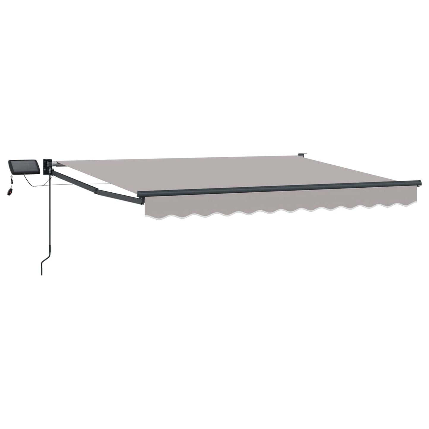 Handbediende luifel met LED's Lichtgrijs 3 x 2 m