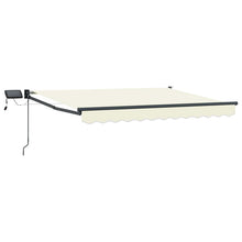 Handbediende luifel met LED's Crème 3,5 x 2 m