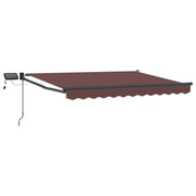 Luifel 3,5 x 2 m bruin met LED