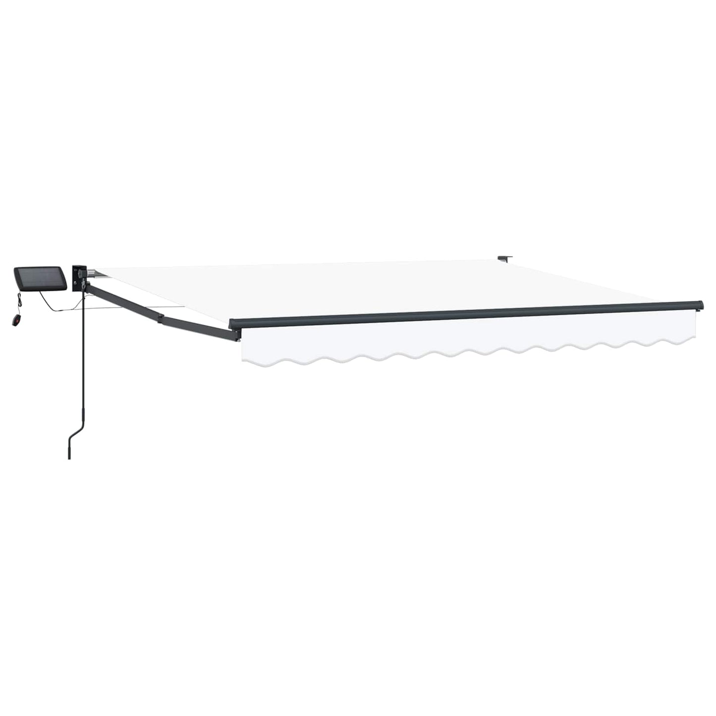 Handbediende luifel met LED's Wit 3,5 x 2 m