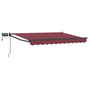 Luifel 3 x 2,5 m bordeaux rood met LED