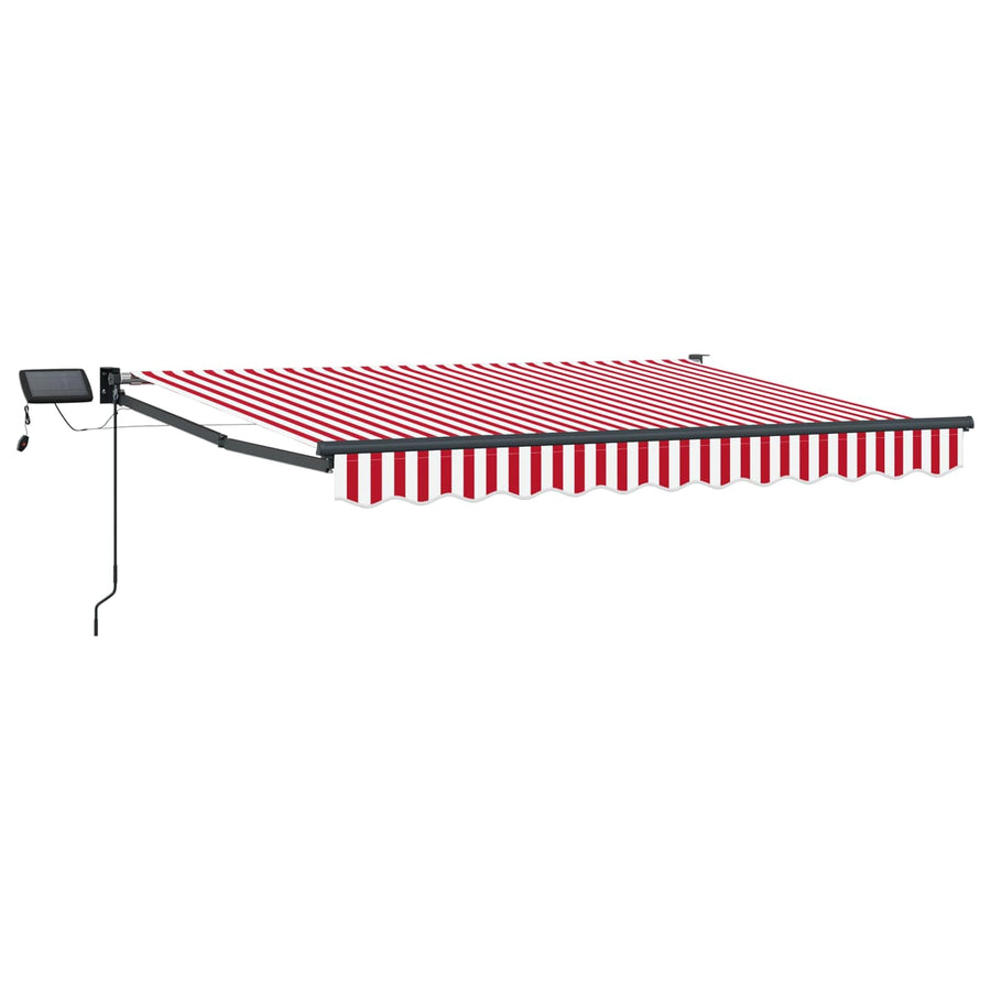 Handbediende luifel met LED's Rood en Wit 3 x 2,5 m