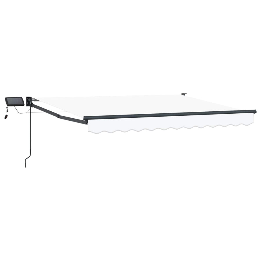 Handbediende luifel met LED's Wit 3 x 2,5 m